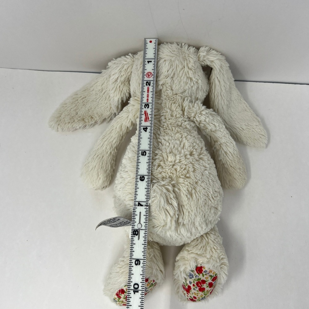 Jellycat Blossom Cream Bunny Cream Floral Ears Footpads JCINC1866 Plush Toy - Picture 5 of 16